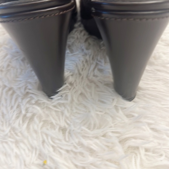 VINTAGE Coach Sherling Trim Heel Clogs brown suede women size 10 - Picture 5 of 7